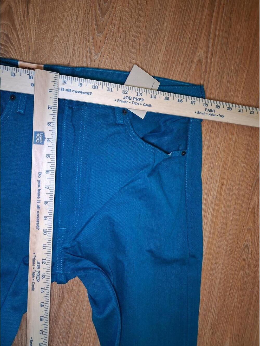 NEW Levis 501 Jeans 36x32 Teal Geen Cotton Straight Leg - Picture 10 of 11